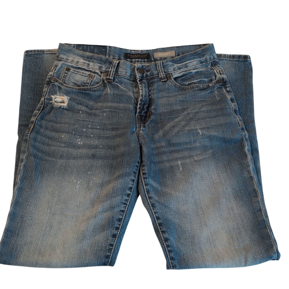 Women's Blue Distressed Jeans